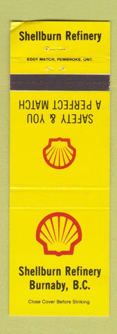 Matchbook Cover - Shell oil gas Shellburn Refinery Burnaby BC WEAR