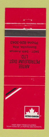 Matchbook Cover - Petro Canada oil gas Artee Bonnyville AB