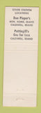 Matchbook Cover - Pettingill's oil gas Gooding ID