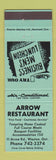 Matchbook Cover - Arrow Reading Weston ON