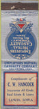Matchbook Cover - Hancock Insurance Lewis IA WEAR