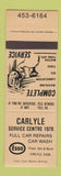 Matchbook Cover - Carlyle Esso oil gas SK