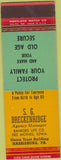 Matchbook Cover - Breckenridge Insurance Harrisburg PA