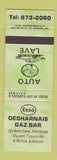 Matchbook Cover - Esso oil gas Desharnais Gaz Bar Pont Rouge QC GREEN