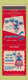 Matchbook Cover - Little Bit of Sweden Smorgasbord Dallas TX girlie