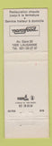 Matchbook Cover - Le Boccalino Lausanne Switzerland