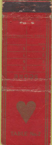 Matchbook Cover - Bridge Score Card Red WEAR