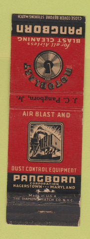Matchbook Cover - Pangborn Blast Cleaning Hagerstown MD WEAR