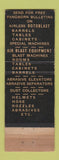Matchbook Cover - Pangborn Blast Cleaning Hagerstown MD WEAR