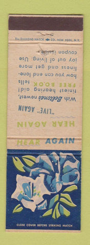 Matchbook Cover - Beltone Hearing Aid Free Book offer