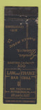 Matchbook Cover - Law and Finance Bar Grill Pittsburgh PA WEAR