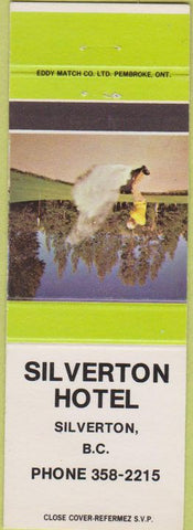 Matchbook Cover - Silverton Hotel Silverton BC Canada