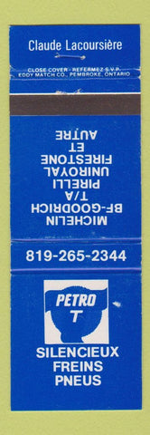 Matchbook Cover - Petro T oil gas Claude Lacoursiere QC