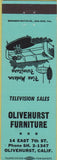 Matchbook Cover - Olivehurst Furniture Olivehurst CA TV