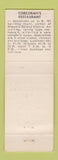 Matchbook Cover - Corcoran's Restaurant San Luis Obispo CA