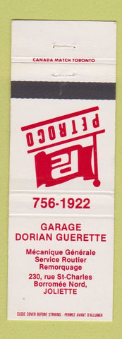 Matchbook Cover - Petroco oil gas Dorian Guerette Joliette QC