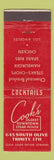 Matchbook Cover - Cook's Steak House Los Angeles CA restaurant