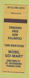 Matchbook Cover - Mobil Go Mart oil gas St Petersburg FL
