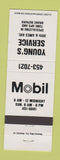 Matchbook Cover - Young's Mobil oil gas