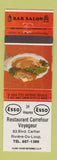 Matchbook Cover - Esso oil gas Restaurant Carrefour Voyageur Riviere Du Loup QC