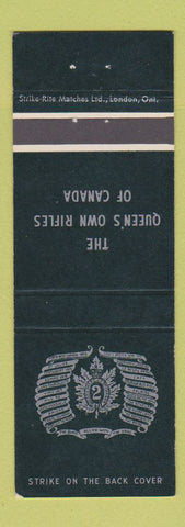 Matchbook Cover - Queen's Own Rifles of Canada Canadian Military