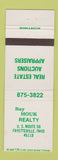 Matchbook Cover - Ray Houk Real Estate Fayetteville OH Auctioneer