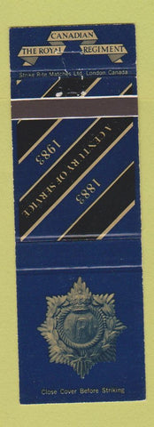Matchbook Cover - Royal Canadian Regiment Military 1983 Canada