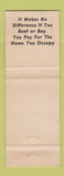 Matchbook Cover - Collin Real Estate Freeport IL