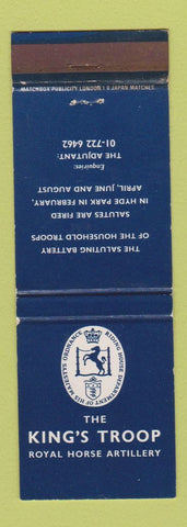 Matchbook Cover - King's Troop Royal Horse Artillery UK England Military