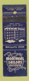 Matchbook Cover - Montreal Sailors Institute QC Canadian Military Canada WEAR