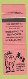 Matchbook Cover - Western Canada Auto Auction New Westminster BC