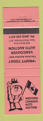 Matchbook Cover - Western Canada Auto Auction New Westminster BC