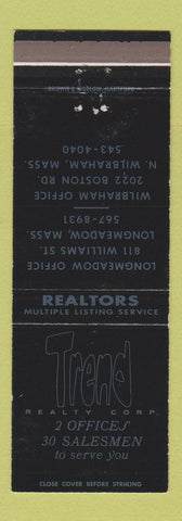 Matchbook Cover - Trend Real Estate Wilbraham MA Longmeadow