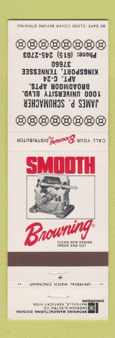 Matchbook Cover - Browning James Schumacher Kingsport TN