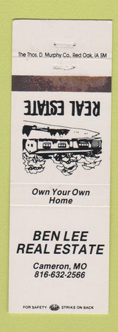 Matchbook Cover - Ben Lee Real Estate Cameron MO