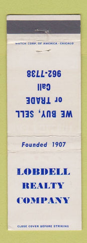 Matchbook Cover - Lobdell Real Estate