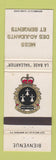Matchbook Cover - Mess Des Adjudants La Base Valcartier Canada Military WEAR