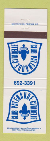 Matchbook Cover - Club Patenaude Citadelle QC Canada Military Canadian
