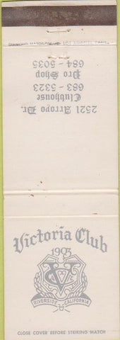Matchbook Cover - Victoria Club Riverside CA