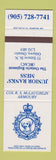Matchbook Cover - Ontario Regiment RCAC Canada Military Oshawa ON SAMPLE