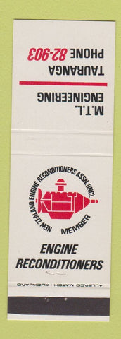 Matchbook Cover - MTL Engineering Tauranga New Zealand Engines