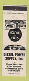 Matchbook Cover - Diesel Power Supply Commerce City Colorado