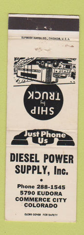 Matchbook Cover - Diesel Power Supply Commerce City Colorado