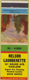 Matchbook Cover - Nelson Launderette Oakland CA