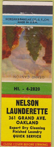 Matchbook Cover - Nelson Launderette Oakland CA