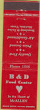 Matchbook Cover - B  and  D Food Center McAllen TX red