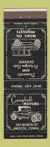 Matchbook Cover - Campbell Motors Bristol CT