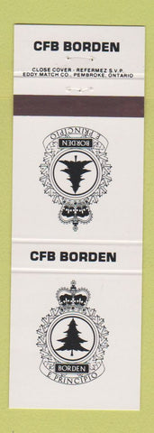 Matchbook Cover - CFB Borden Canada Military Canadian