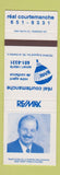 Matchbook Cover - Remax Real Estate Real Courtemanche Longueuil QC SAMPLE
