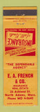 Matchbook Cover - FA French Insurance Real Estate North Adams MA WEAR